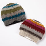 Bold Stripes Hand Knit Hat - Aaria Tees Aaria Tees