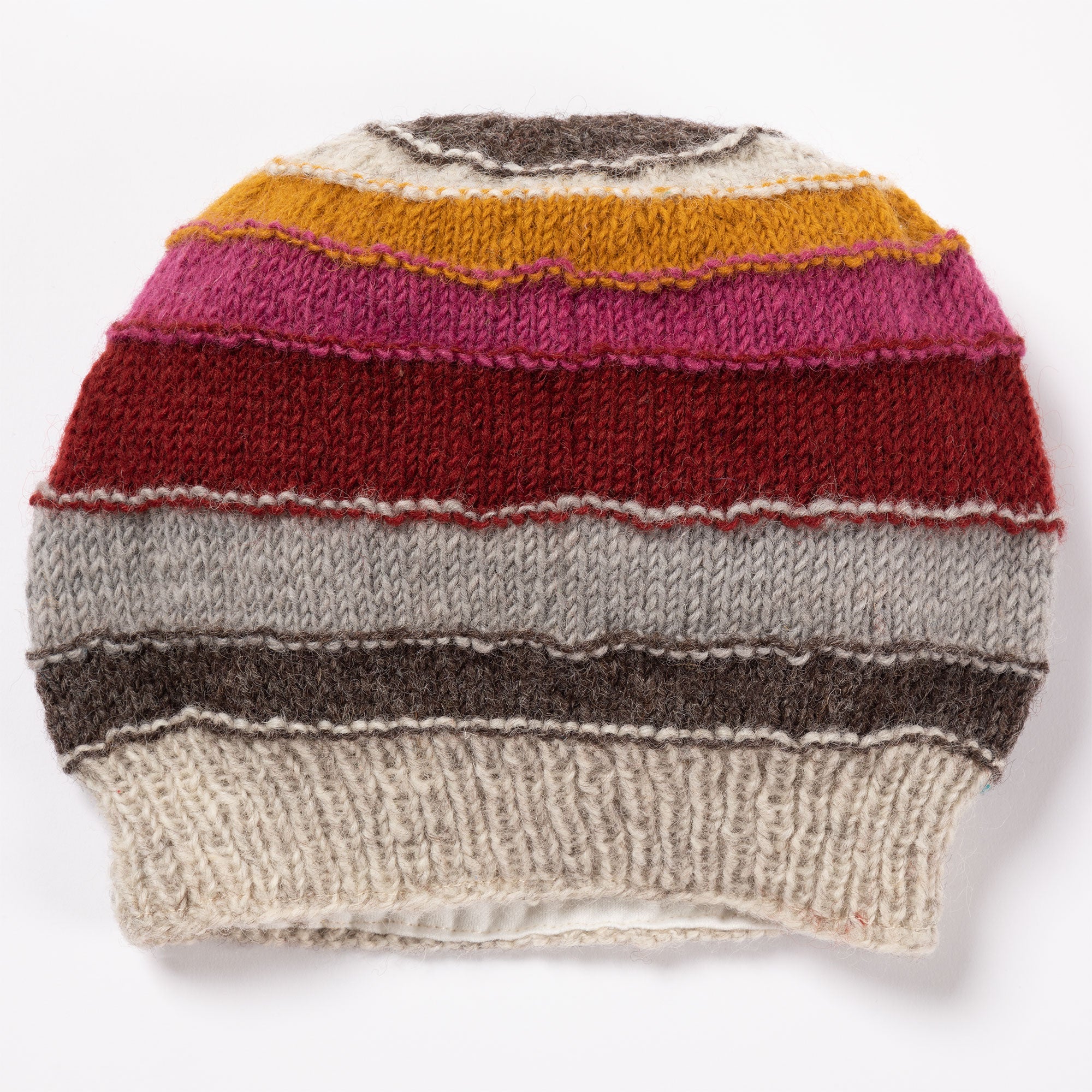 Bold Stripes Hand Knit Hat - Aaria Tees Aaria Tees