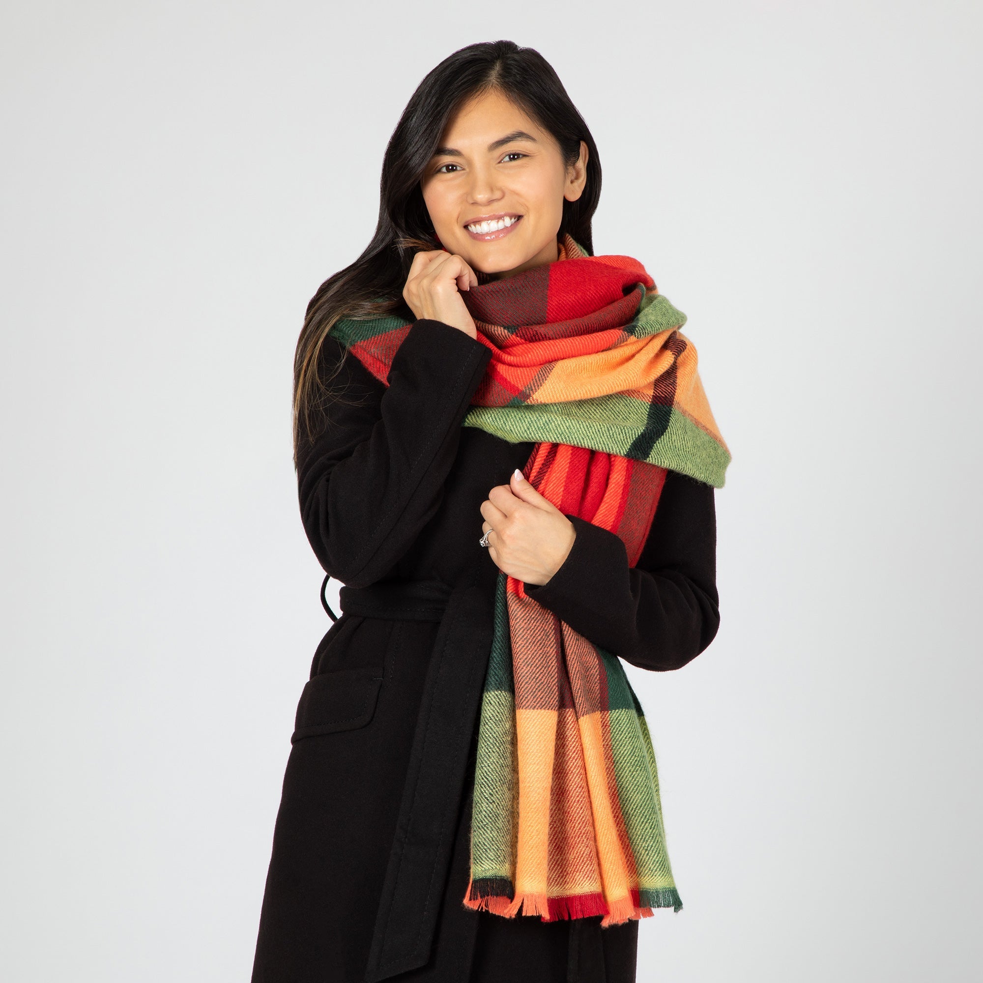 Plaid Chunky Scarf - Aaria Tees Aaria Tees