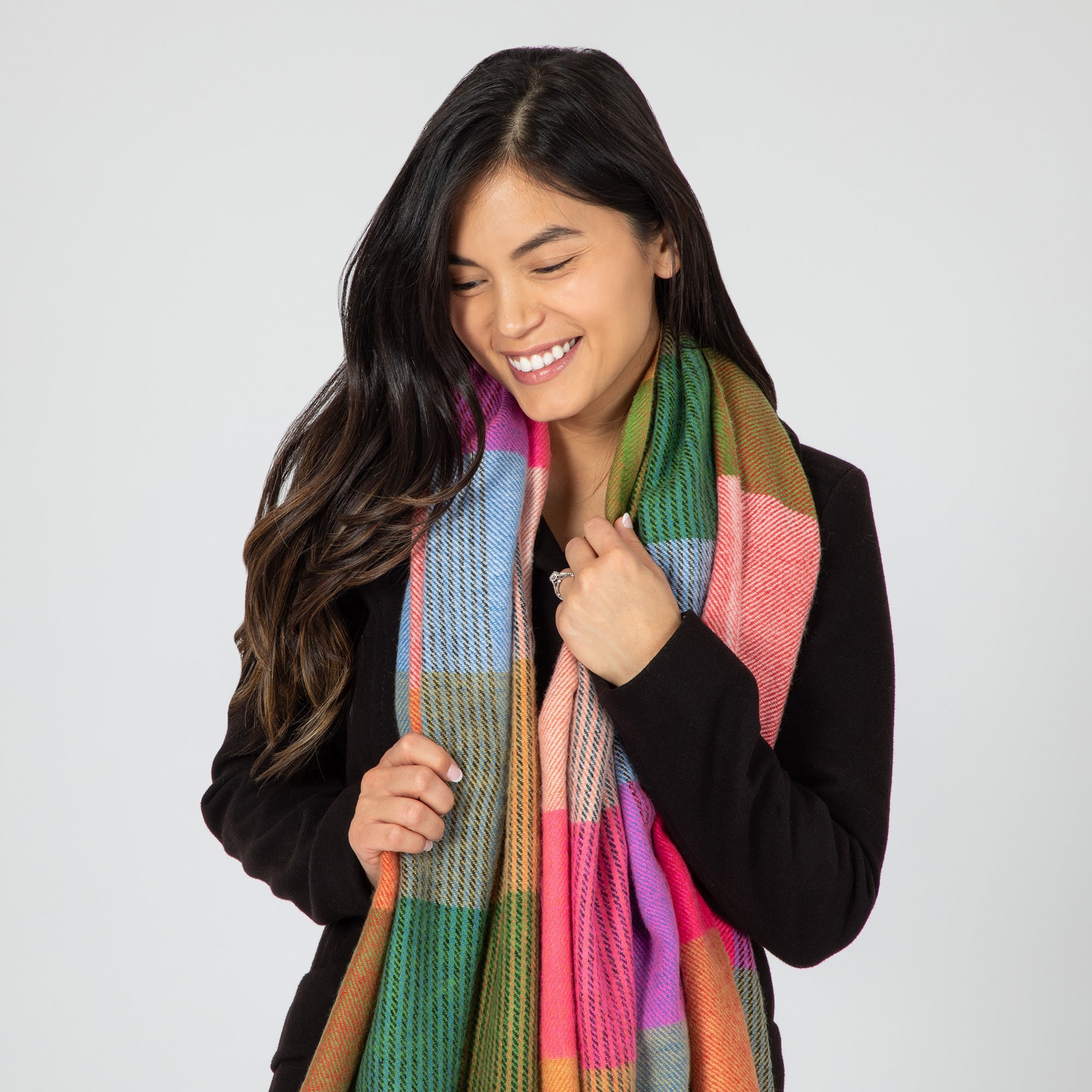 Plaid Chunky Scarf - Aaria Tees Aaria Tees