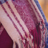 Fluffy Plaid Tassel Trim Scarf - Aaria Tees Aaria Tees