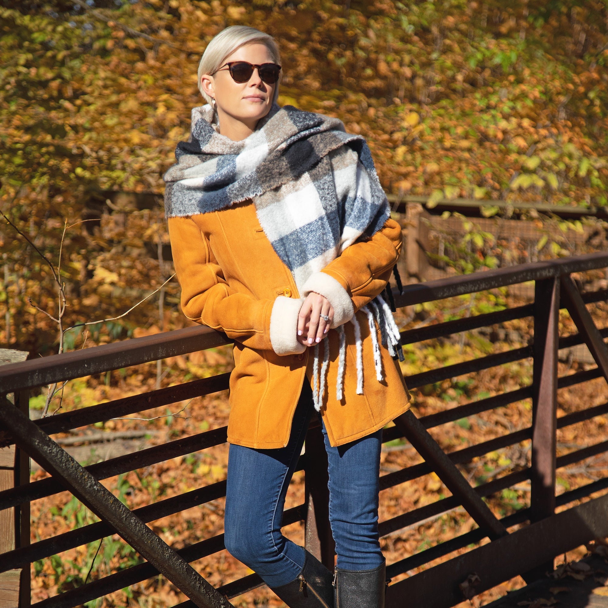 Blocks of Color Chunky Scarf - Aaria Tees Aaria Tees
