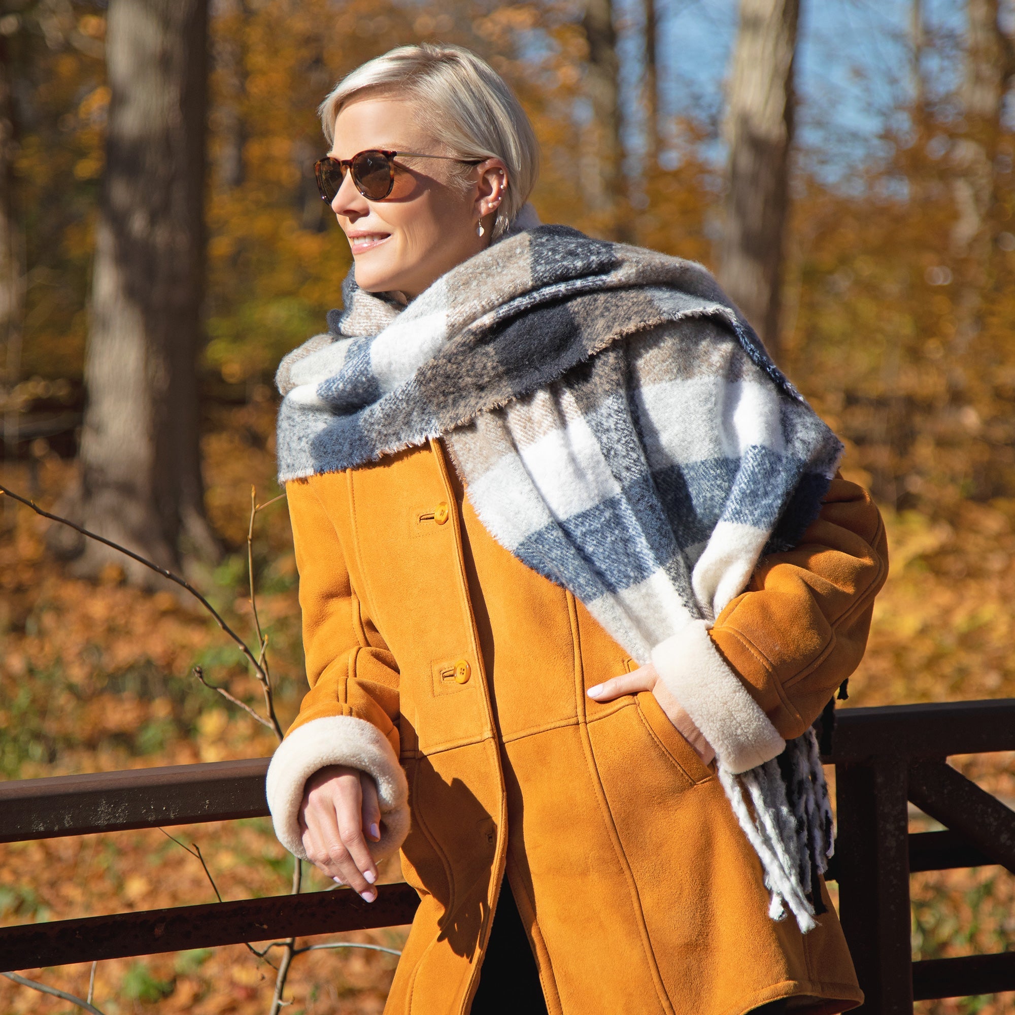 Blocks of Color Chunky Scarf - Aaria Tees Aaria Tees