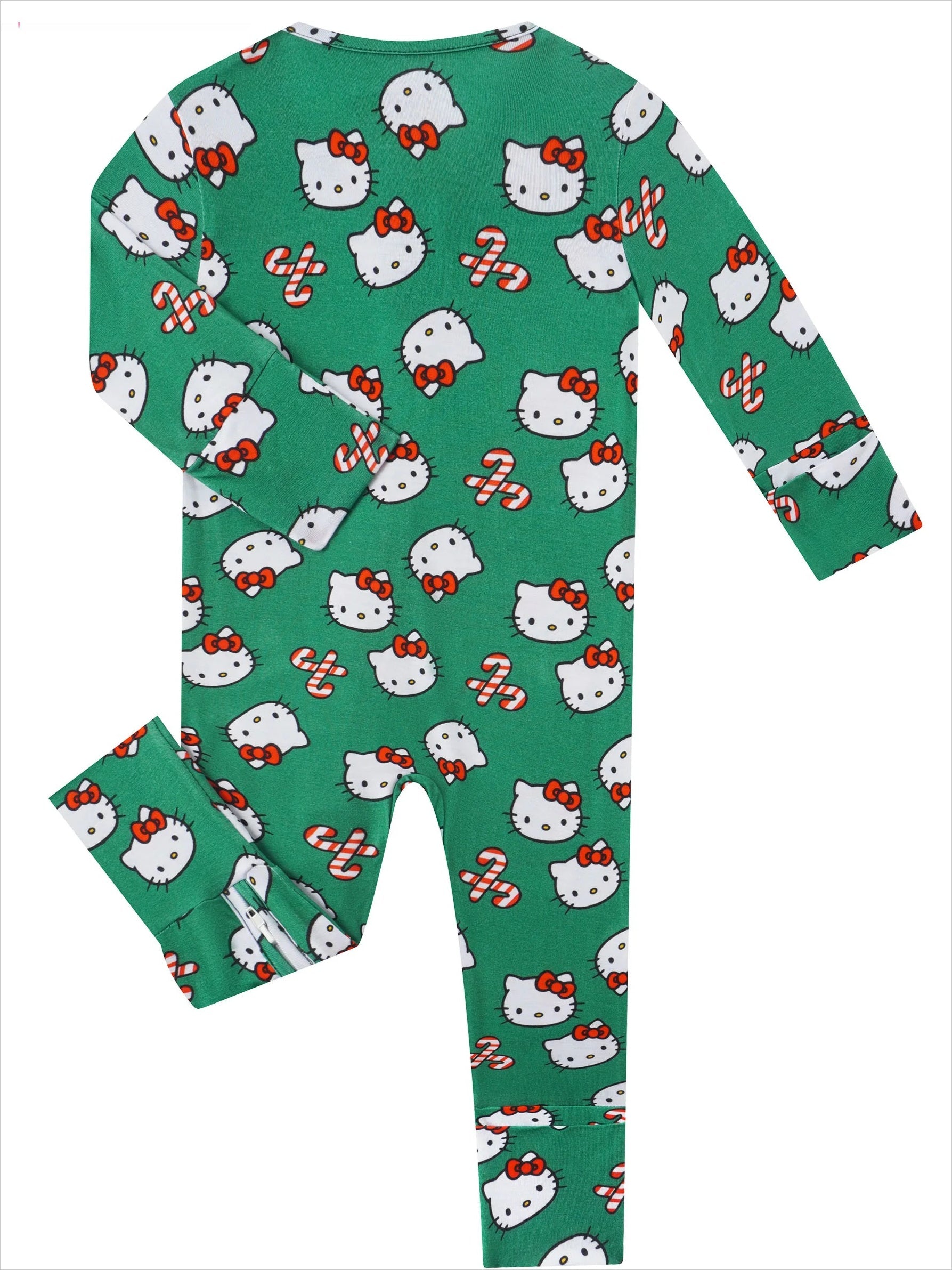 PoshTOT Sanrio Hello Kitty Green Bamboo Baby Convertible Zippy Romper - Aaria Tees Aaria Tees