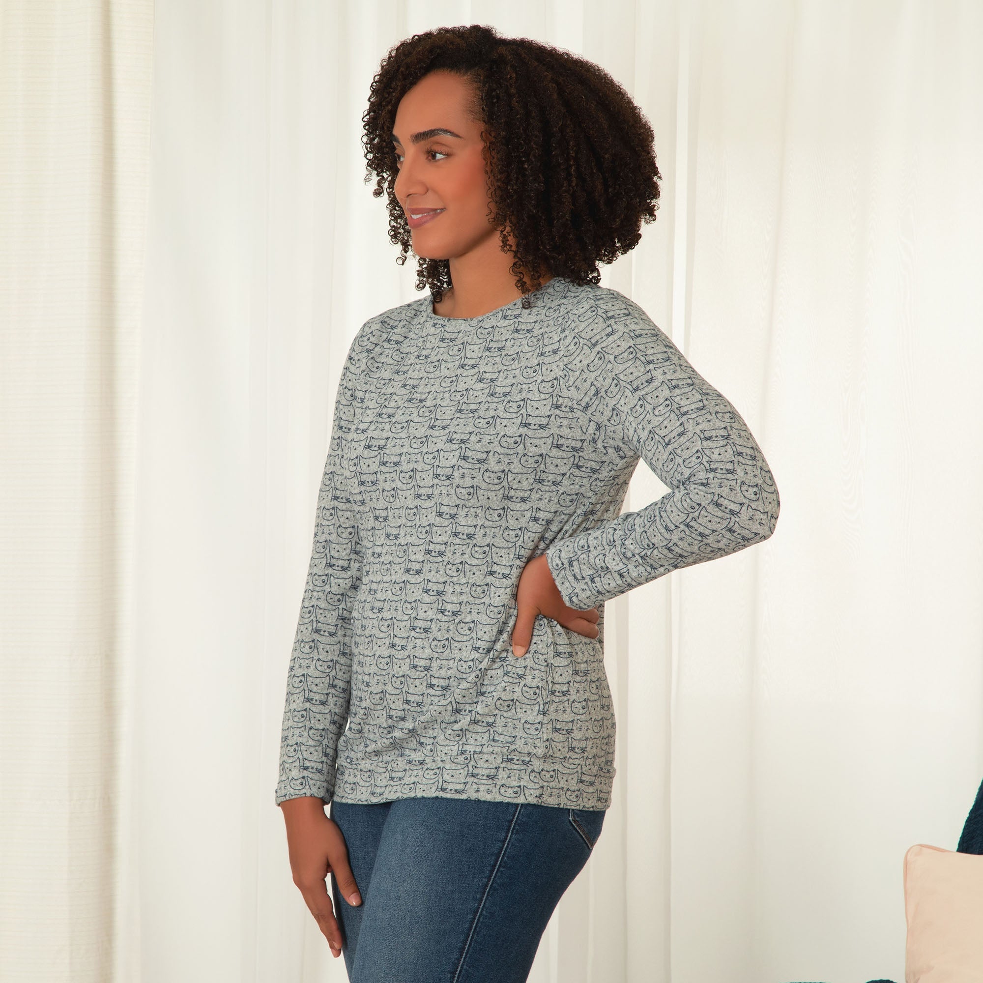 Cat Sketch Long Sleeve Shirt - Aaria Tees Aaria Tees