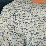 Cat Sketch Long Sleeve Shirt - Aaria Tees Aaria Tees