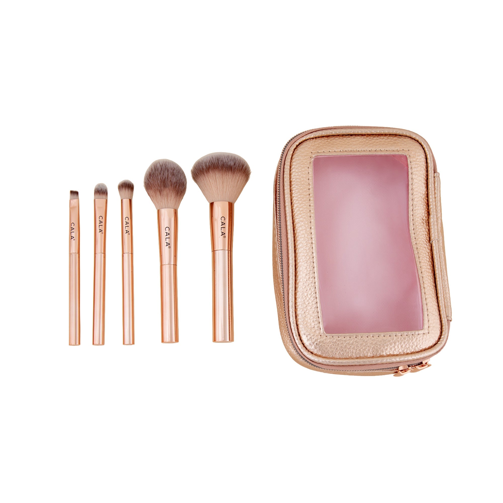 Cala&reg; Rose Radiance Make Up Face & Eye Brush Set - Aaria Tees Aaria Tees