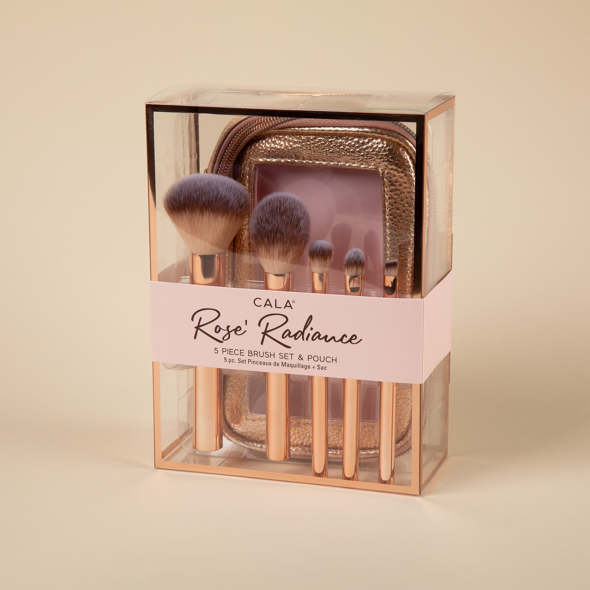 Cala&reg; Rose Radiance Make Up Face & Eye Brush Set - Aaria Tees Aaria Tees