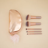 Cala&reg; Icon Gold Make Up Face & Eye Brush Travel Set - Aaria Tees Aaria Tees