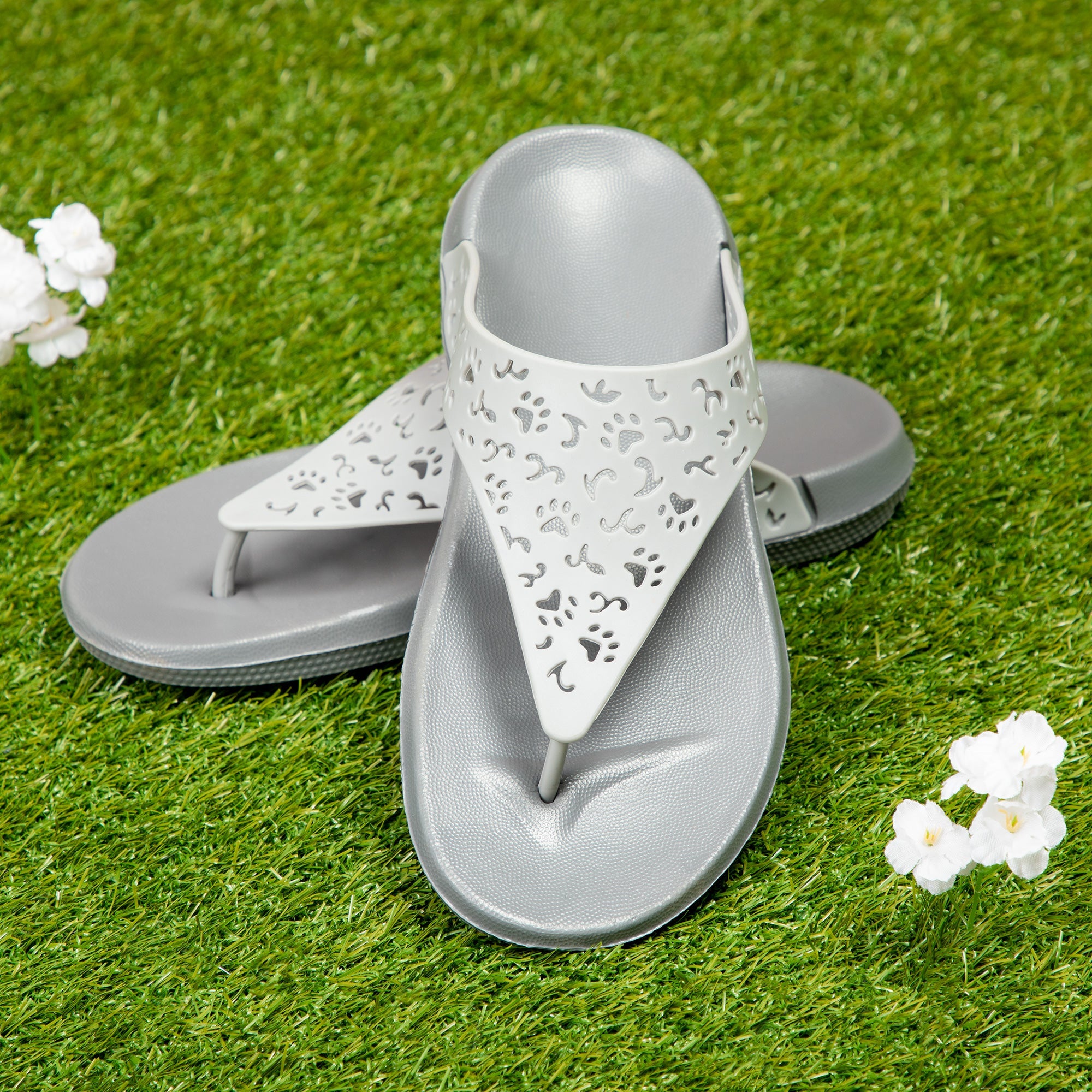 Cut-Out Paw Print Flip Flops - Aaria Tees Aaria Tees