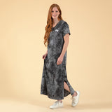 Tie-Dye Paw Print Maxi Dress - Aaria Tees Aaria Tees