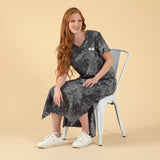 Tie-Dye Paw Print Maxi Dress - Aaria Tees Aaria Tees