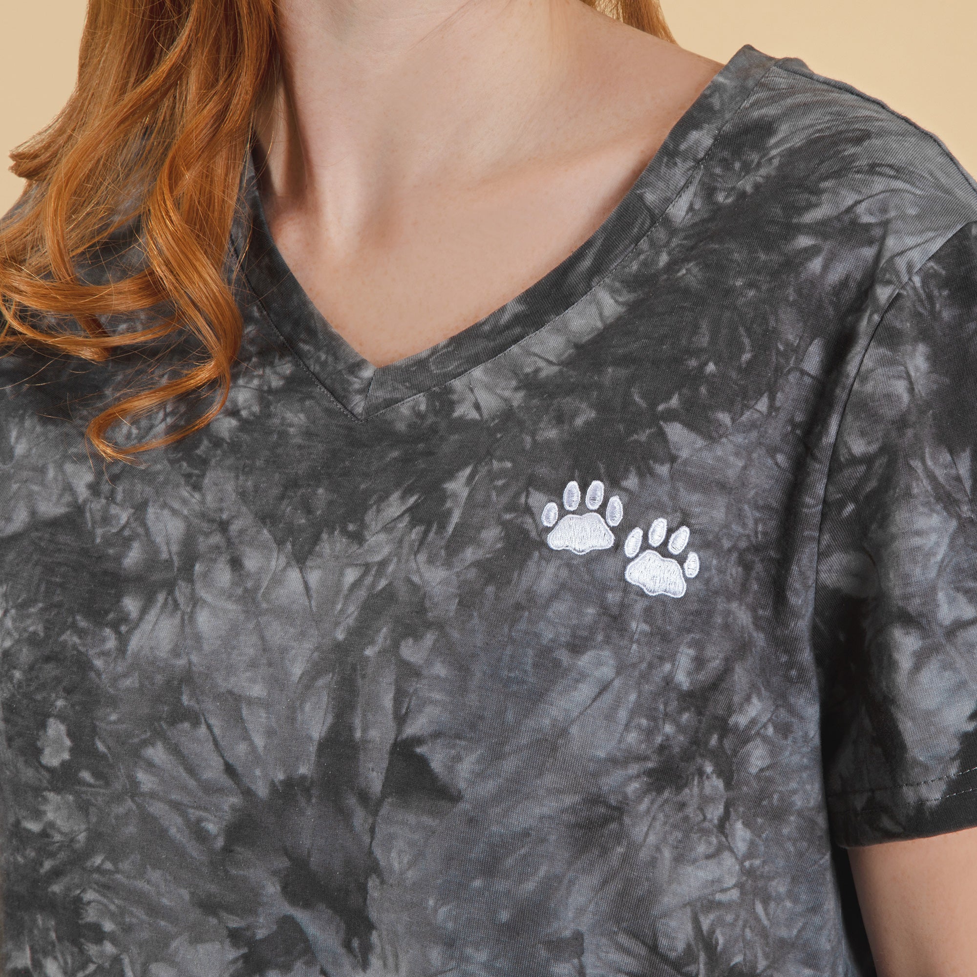 Tie-Dye Paw Print Maxi Dress - Aaria Tees Aaria Tees