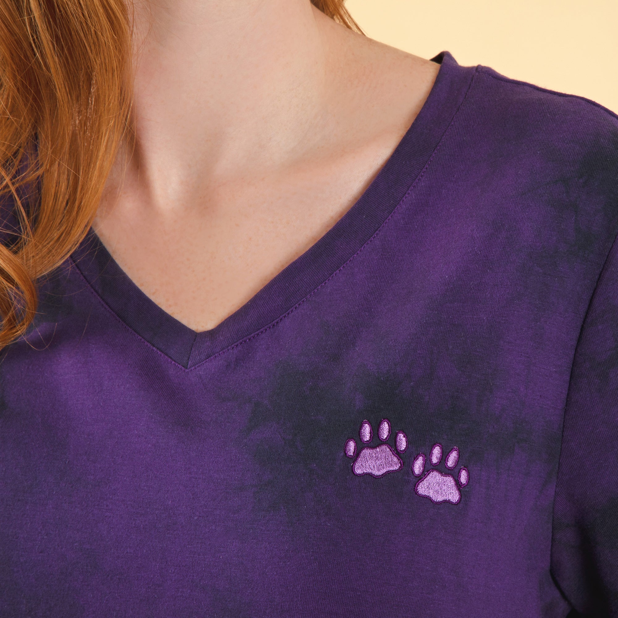 Tie-Dye Paw Print Maxi Dress - Aaria Tees Aaria Tees