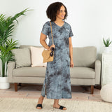 Tie-Dye Paw Print Maxi Dress - Aaria Tees Aaria Tees
