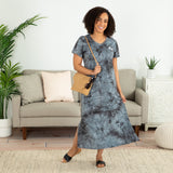Tie-Dye Paw Print Maxi Dress - Aaria Tees Aaria Tees
