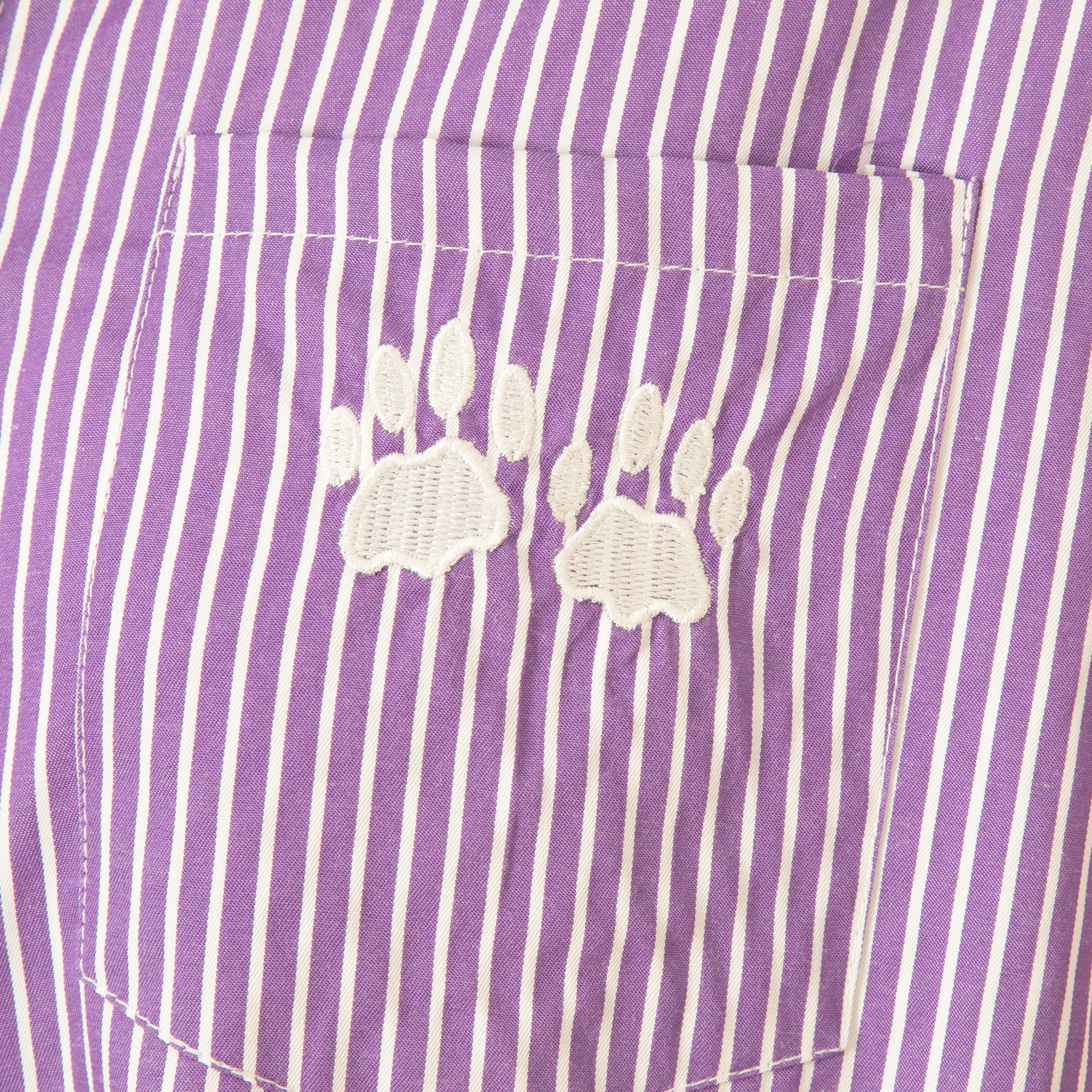 Pinstripe Pet Short Sleeve Button Up Shirt - Aaria Tees Aaria Tees