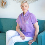 Pinstripe Pet Short Sleeve Button Up Shirt - Aaria Tees Aaria Tees