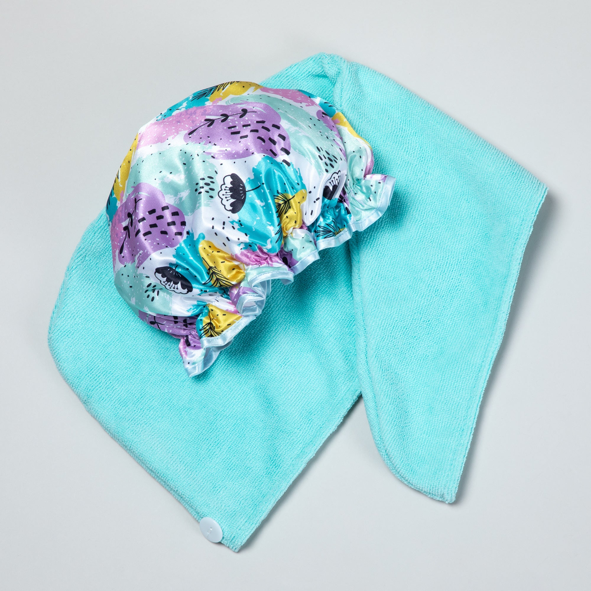 Cala&reg; Shower Cap & Hair Turban Set - Aaria Tees Aaria Tees