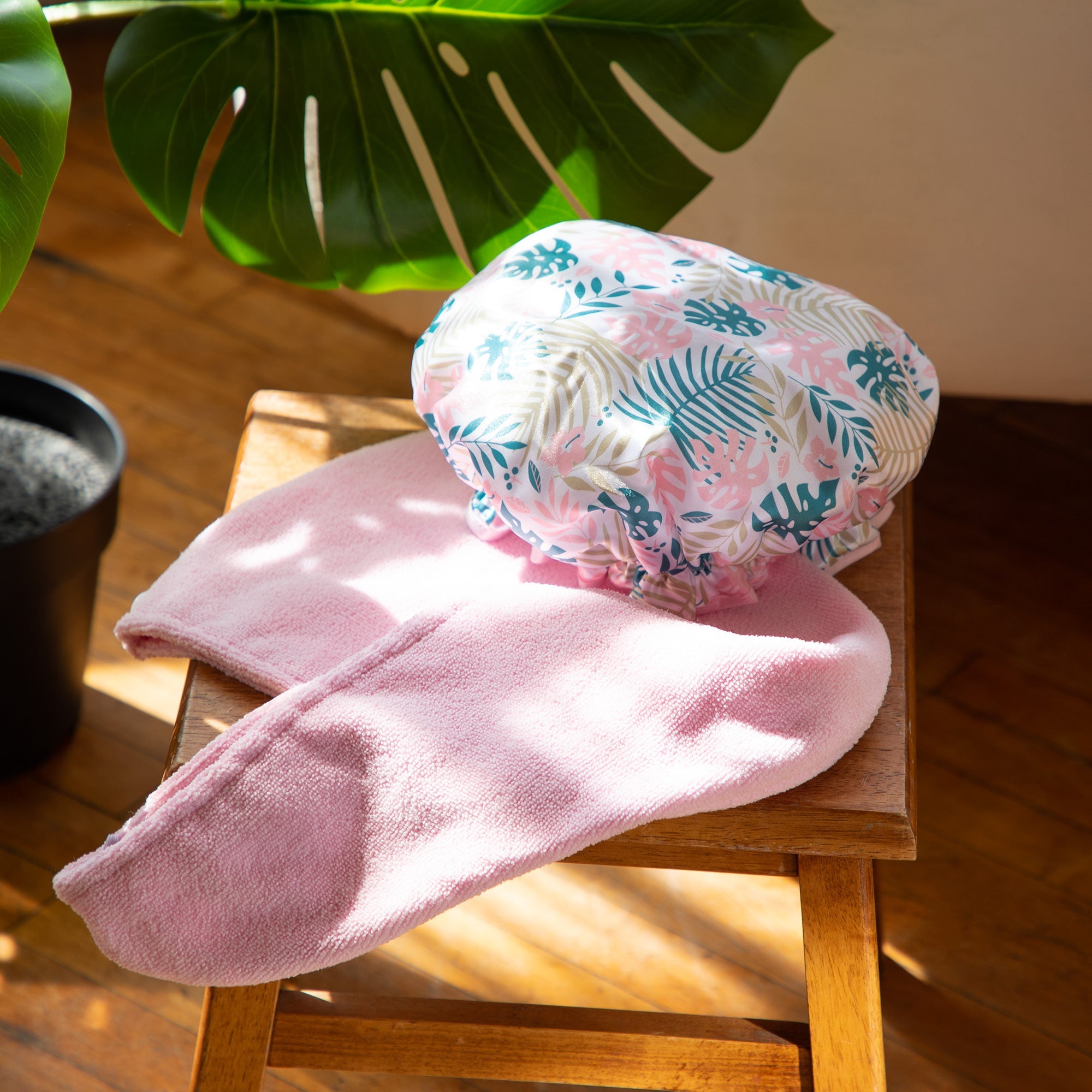 Cala&reg; Shower Cap & Hair Turban Set - Aaria Tees Aaria Tees