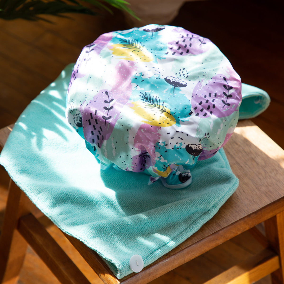 Cala&reg; Shower Cap & Hair Turban Set - Aaria Tees