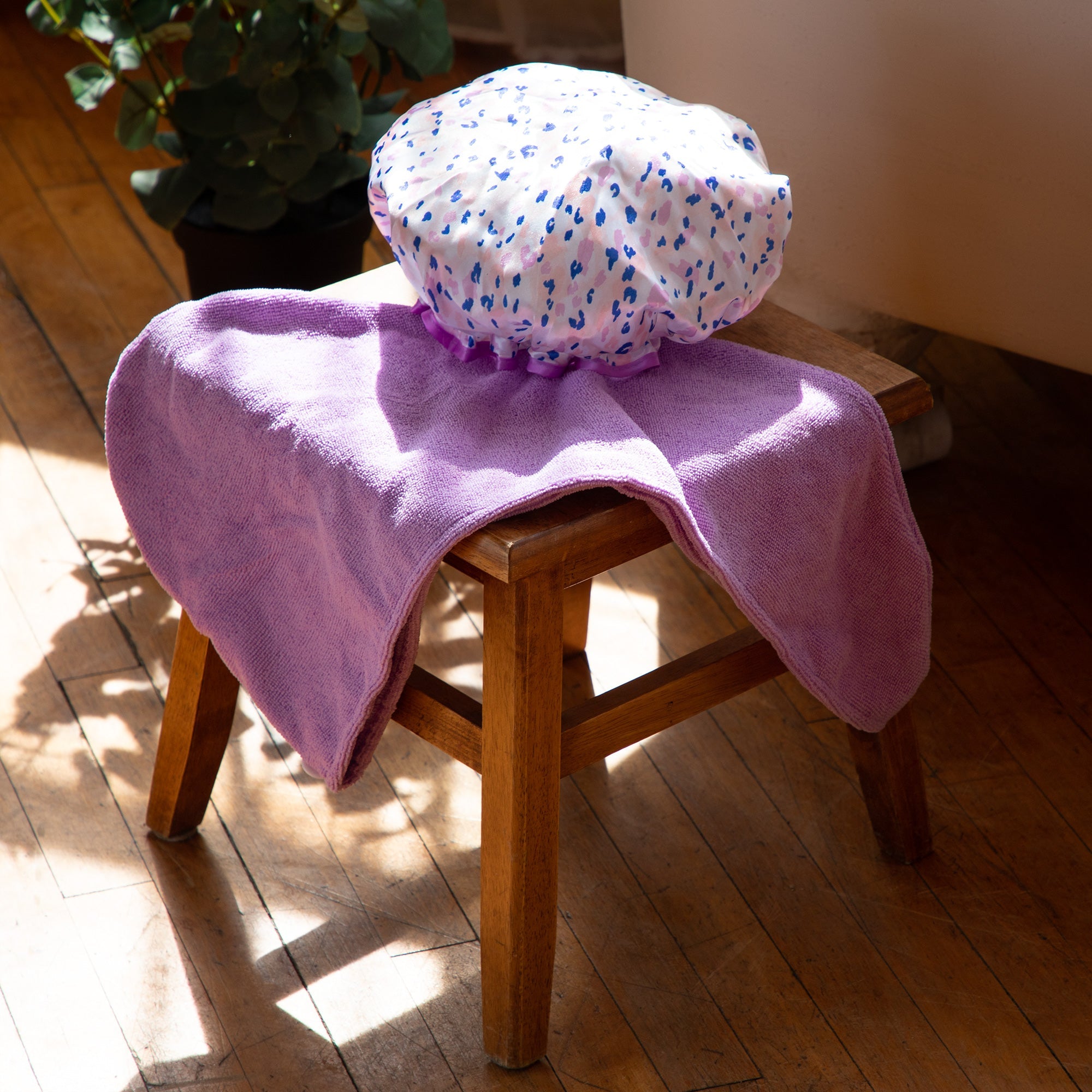 Cala&reg; Shower Cap & Hair Turban Set - Aaria Tees Aaria Tees
