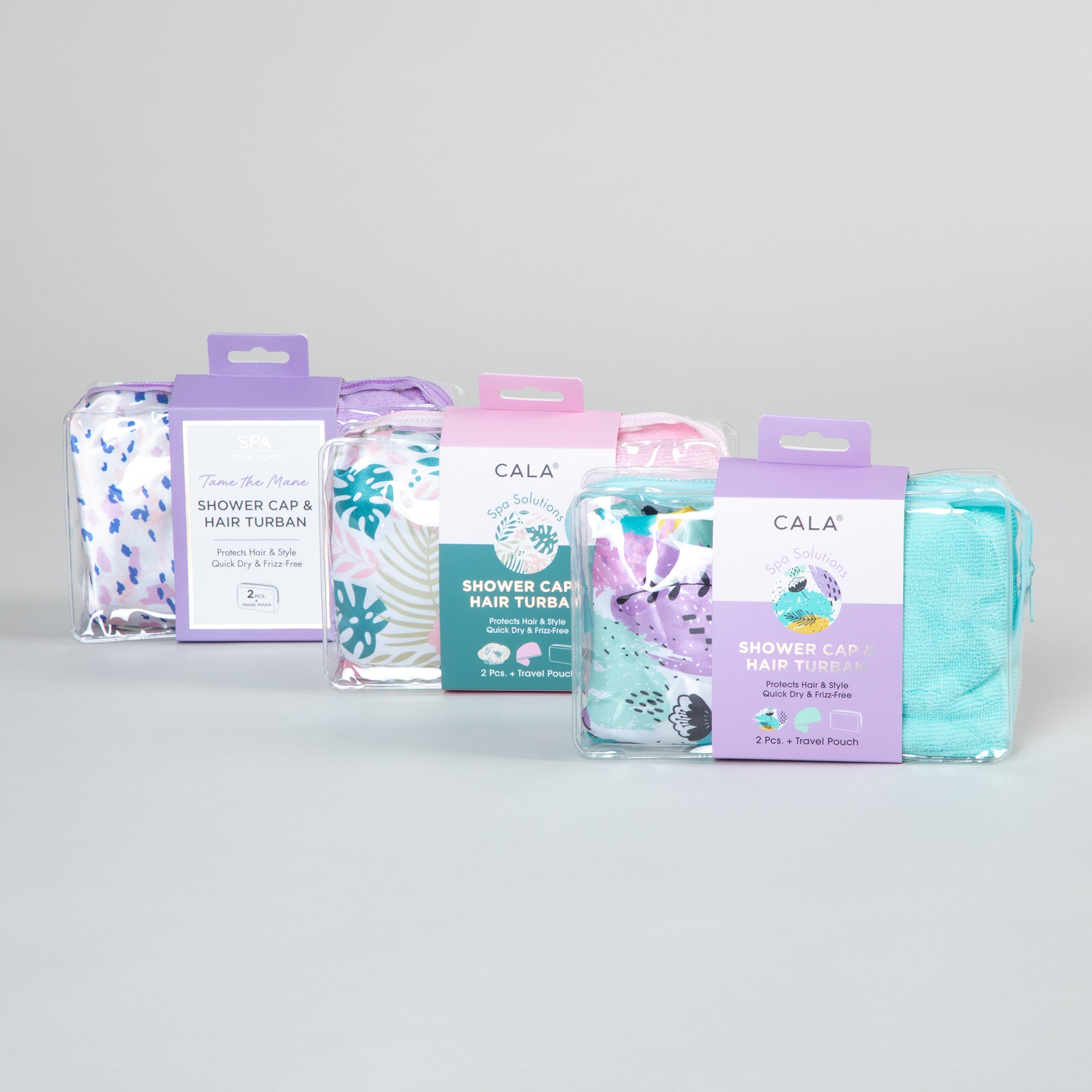 Cala&reg; Shower Cap & Hair Turban Set - Aaria Tees Aaria Tees