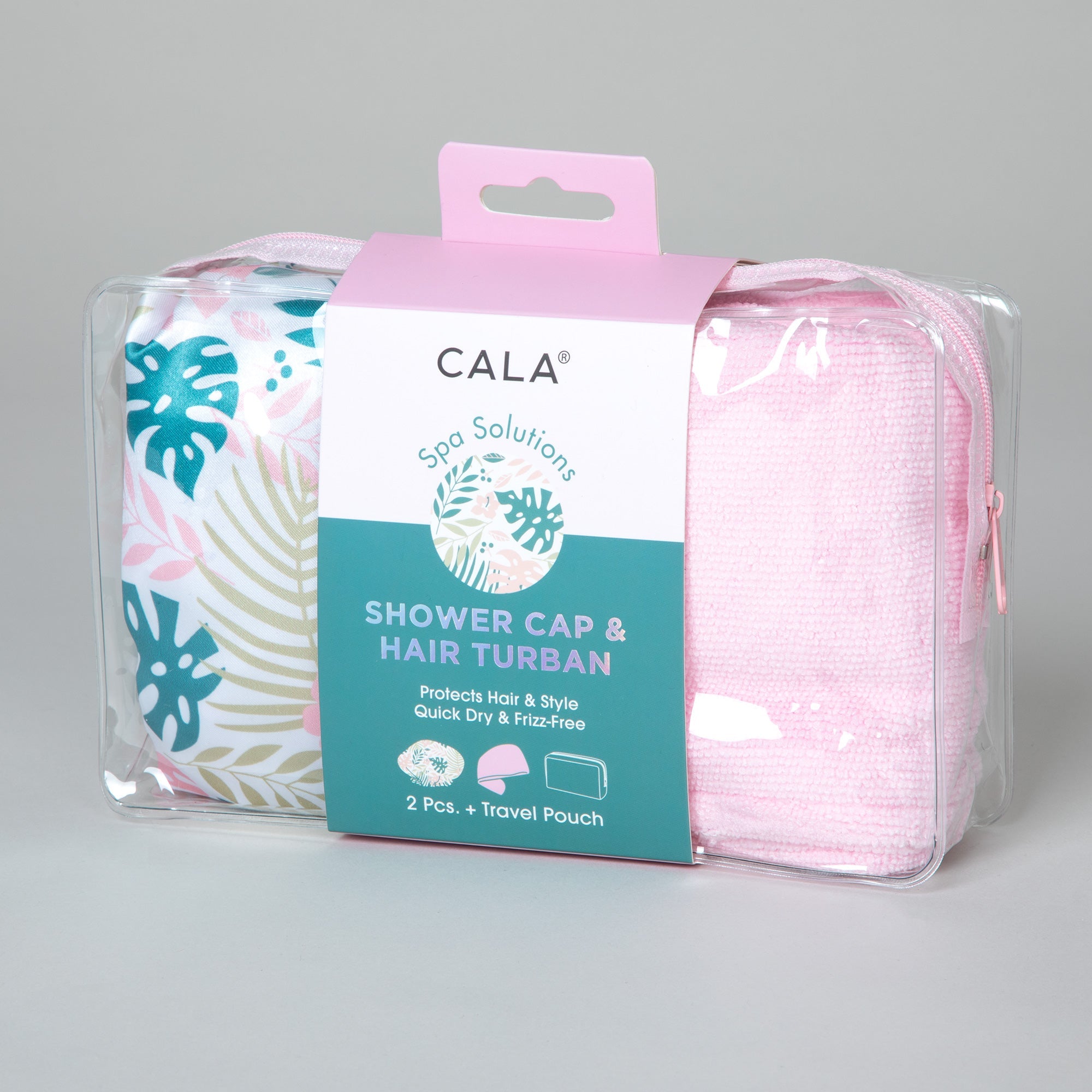 Cala&reg; Shower Cap & Hair Turban Set - Aaria Tees Aaria Tees