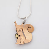Squirrel Mixed Metal Necklace - Aaria Tees Aaria Tees