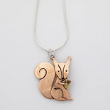 Squirrel Mixed Metal Necklace - Aaria Tees Aaria Tees