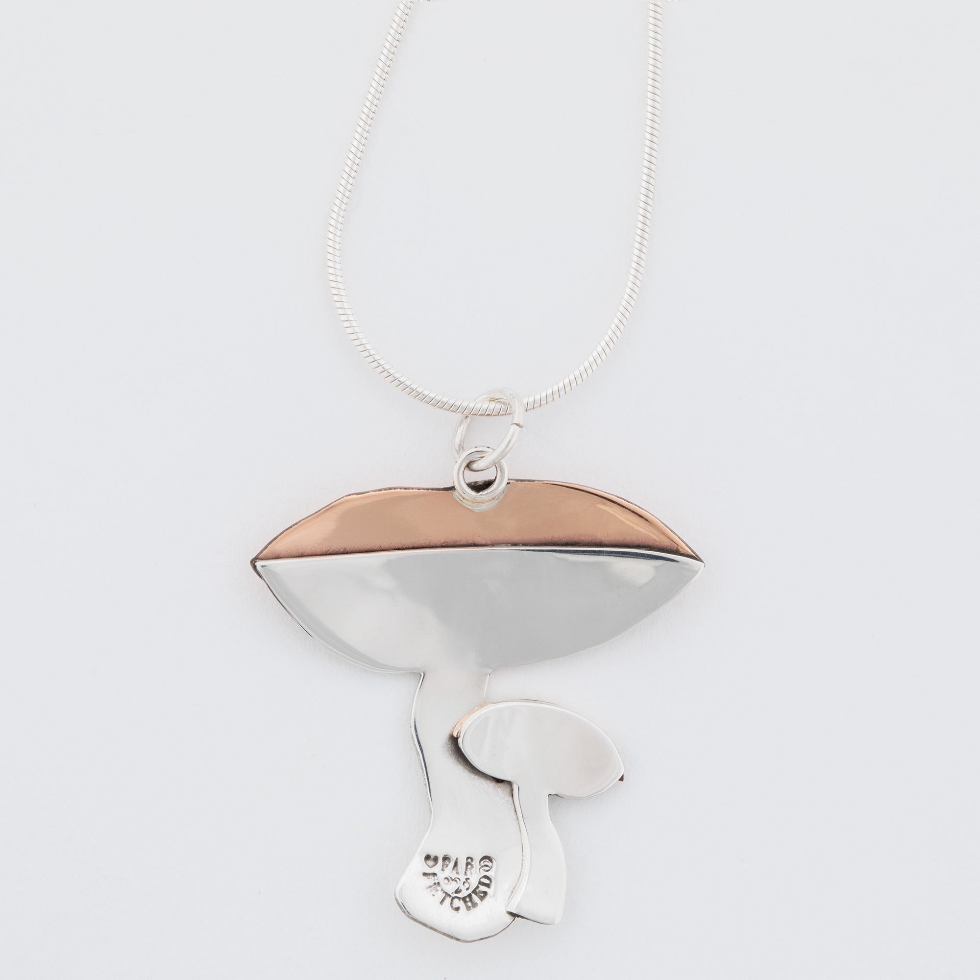 Mushroom Sterling & Copper Necklace - Aaria Tees Aaria Tees