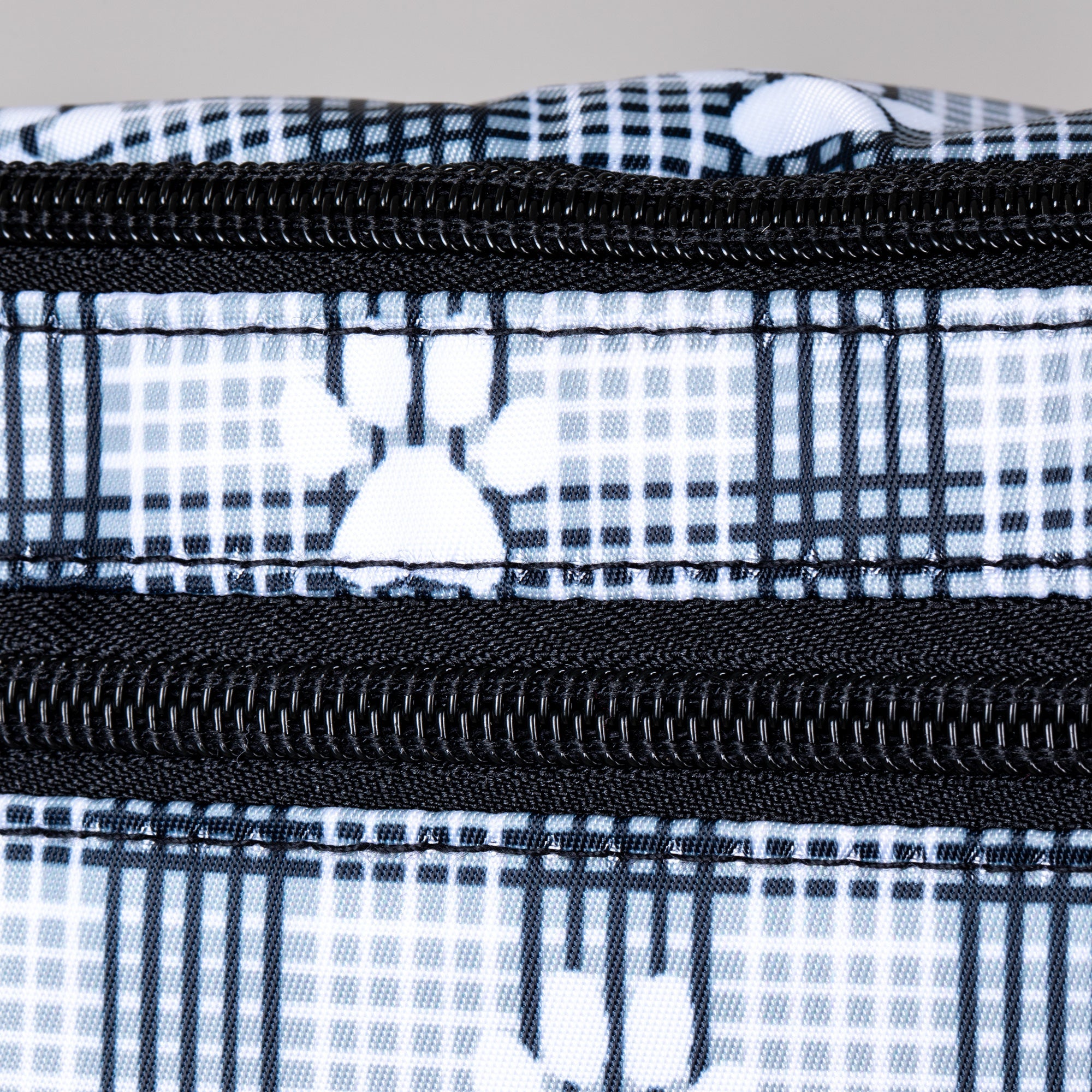 Plaid Paw Print Large Fanny Pack with 3 Zippered Pockets - Aaria Tees Aaria Tees