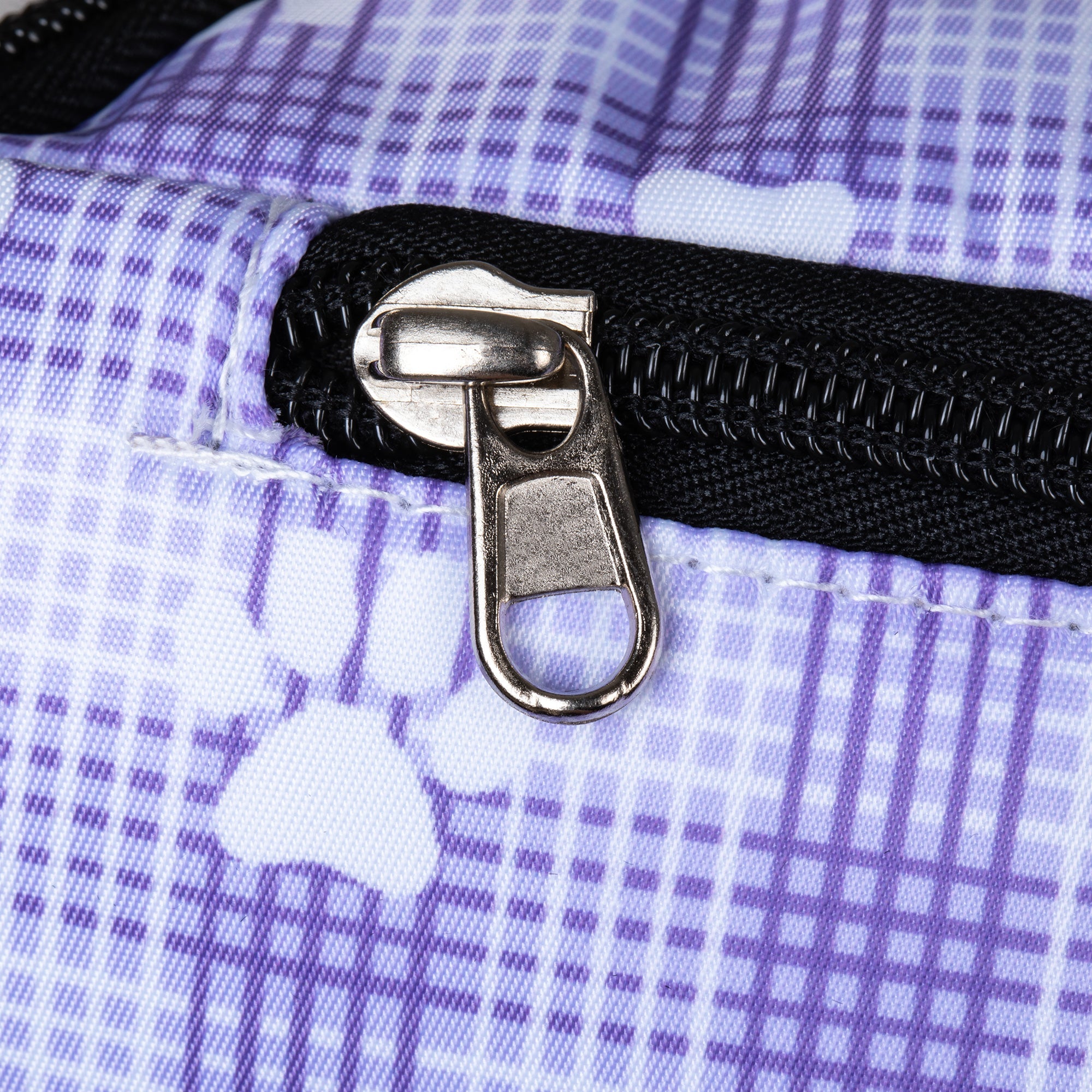 Plaid Paw Print Large Fanny Pack with 3 Zippered Pockets - Aaria Tees Aaria Tees