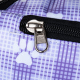 Plaid Paw Print Large Fanny Pack with 3 Zippered Pockets - Aaria Tees Aaria Tees