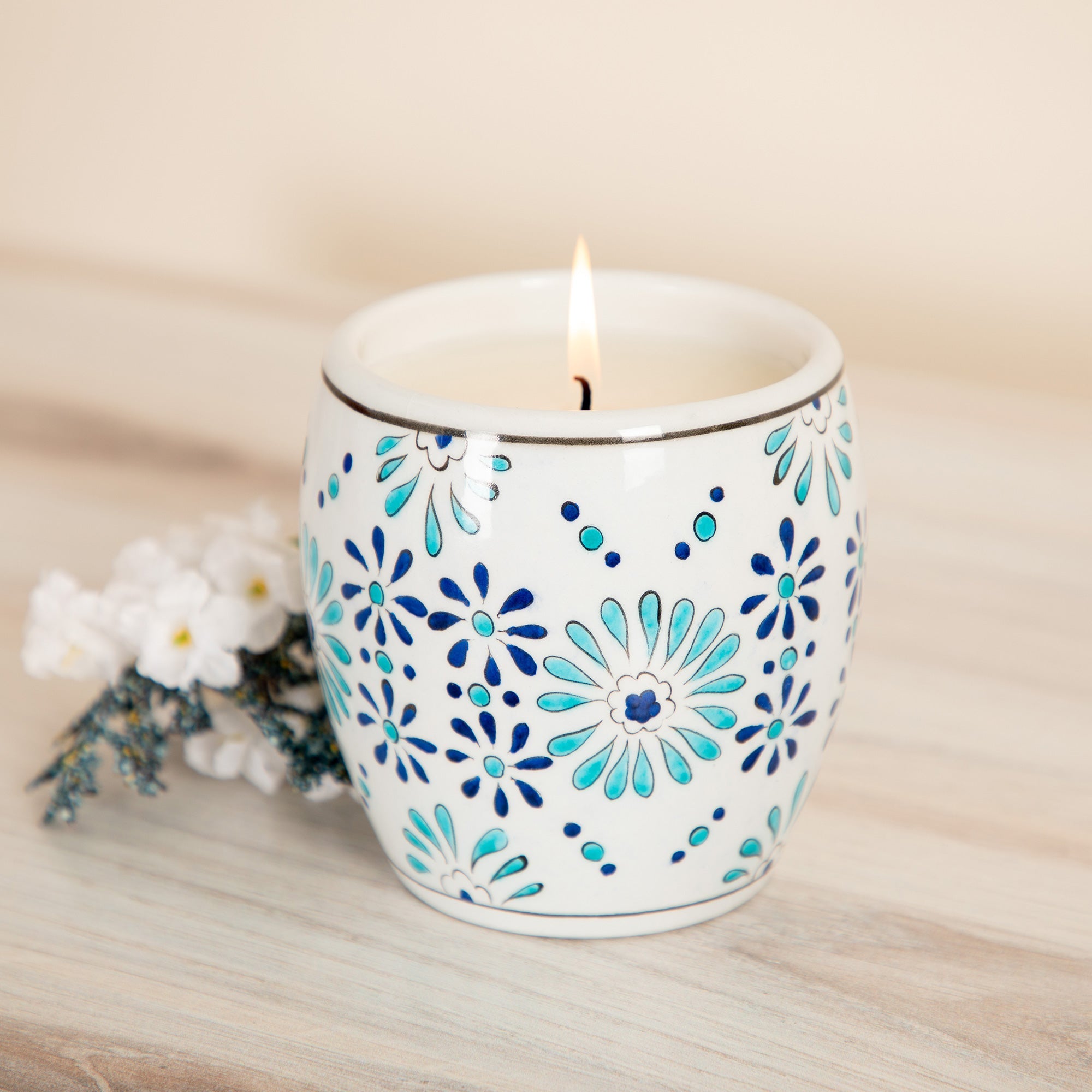 Ceramic Artisan Hand-Poured Candle - Aaria Tees Aaria Tees