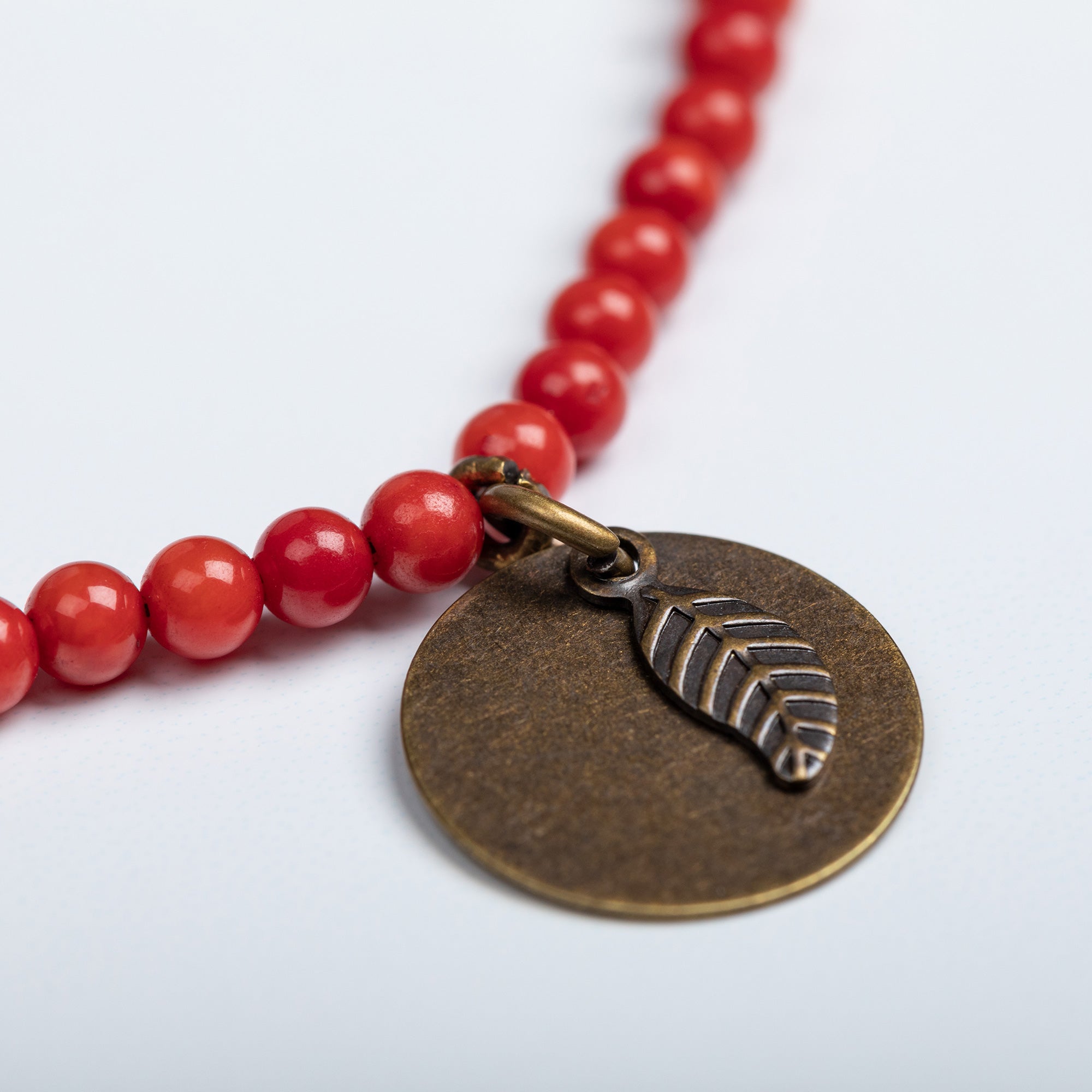Iraqi Leaf Charm Beaded Necklace - Aaria Tees Aaria Tees
