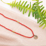Iraqi Leaf Charm Beaded Necklace - Aaria Tees Aaria Tees