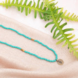 Iraqi Leaf Charm Beaded Necklace - Aaria Tees Aaria Tees
