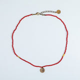 Iraqi Leaf Charm Beaded Necklace - Aaria Tees Aaria Tees