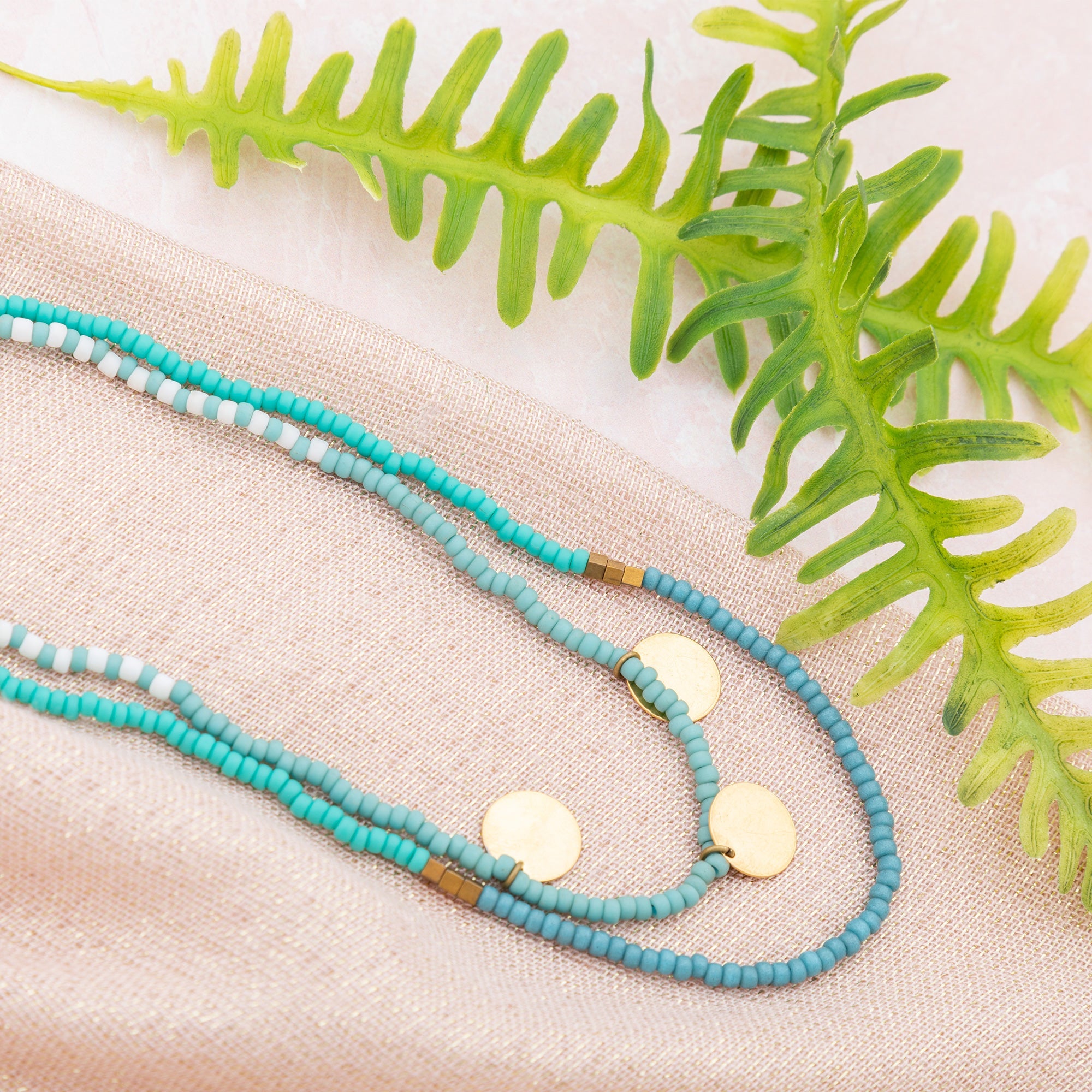 Iraqi Seed Beaded Strand Necklace - Aaria Tees Aaria Tees
