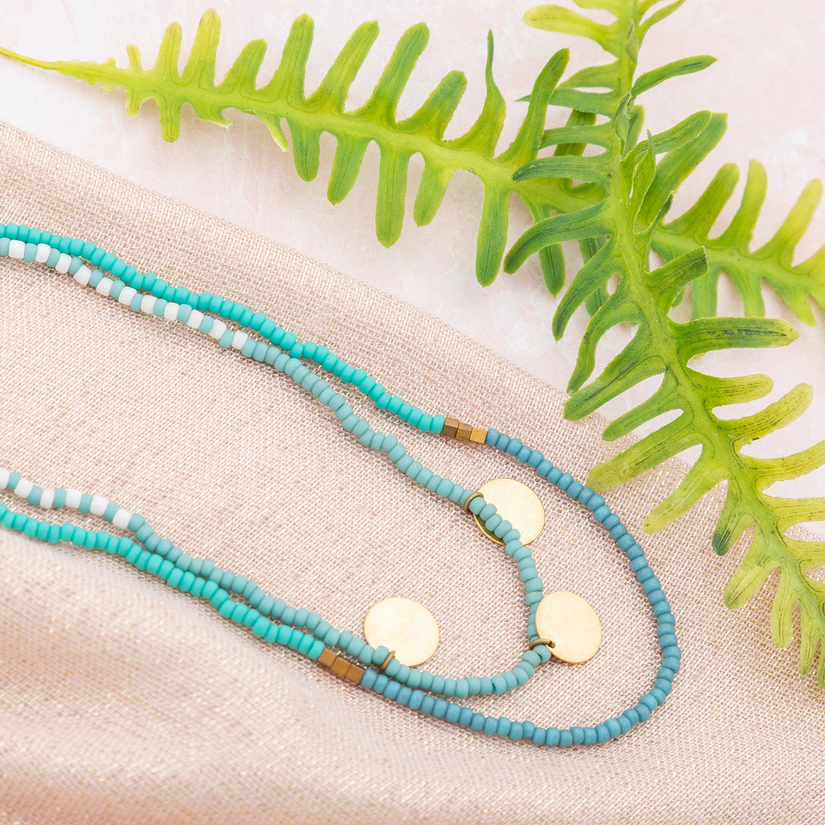 Iraqi Seed Beaded Strand Necklace - Aaria Tees