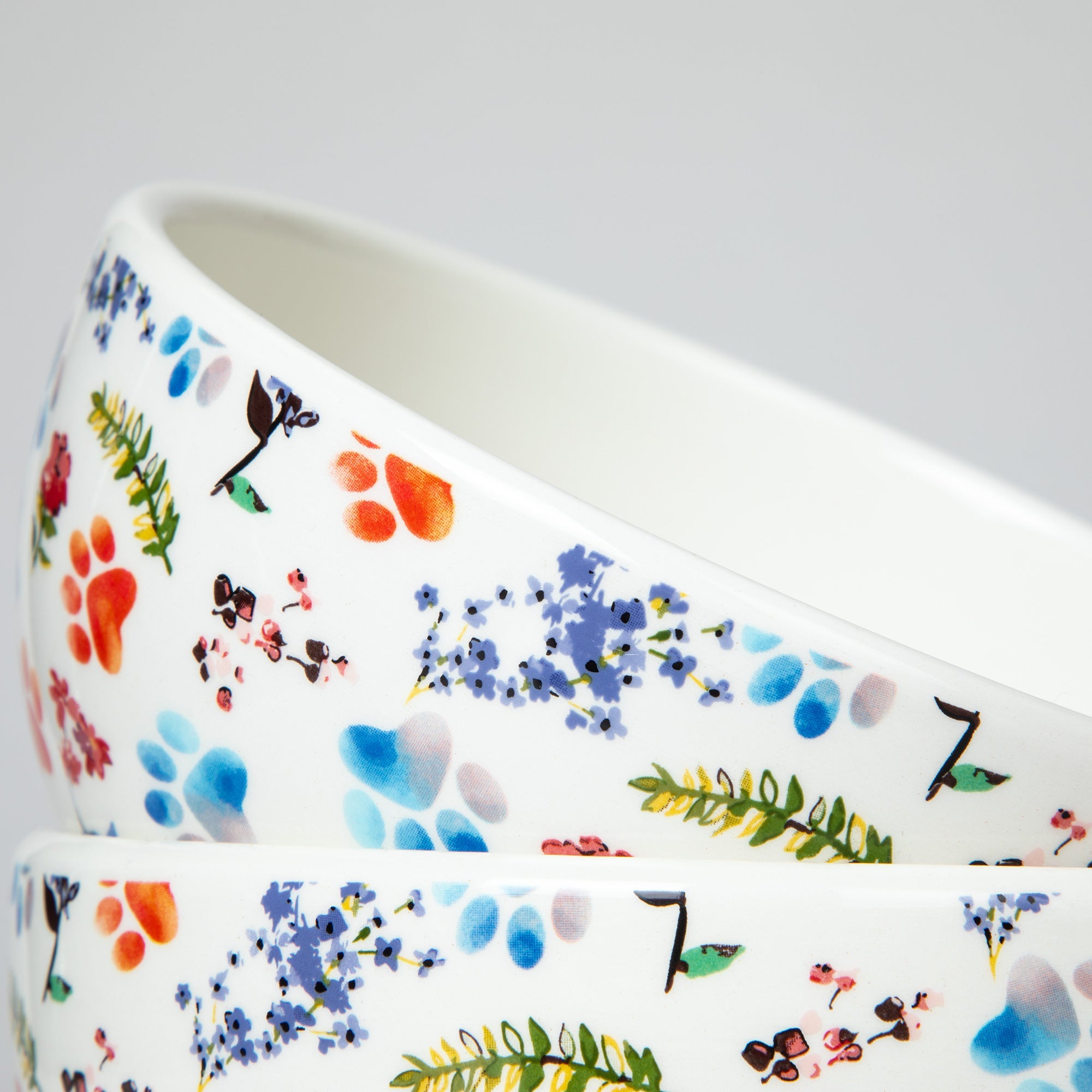 Ceramic Paw Lover Soup or Salad Bowl - Set of 4 - Aaria Tees Aaria Tees