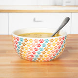 Ceramic Paw Lover Soup or Salad Bowl - Set of 4 - Aaria Tees Aaria Tees