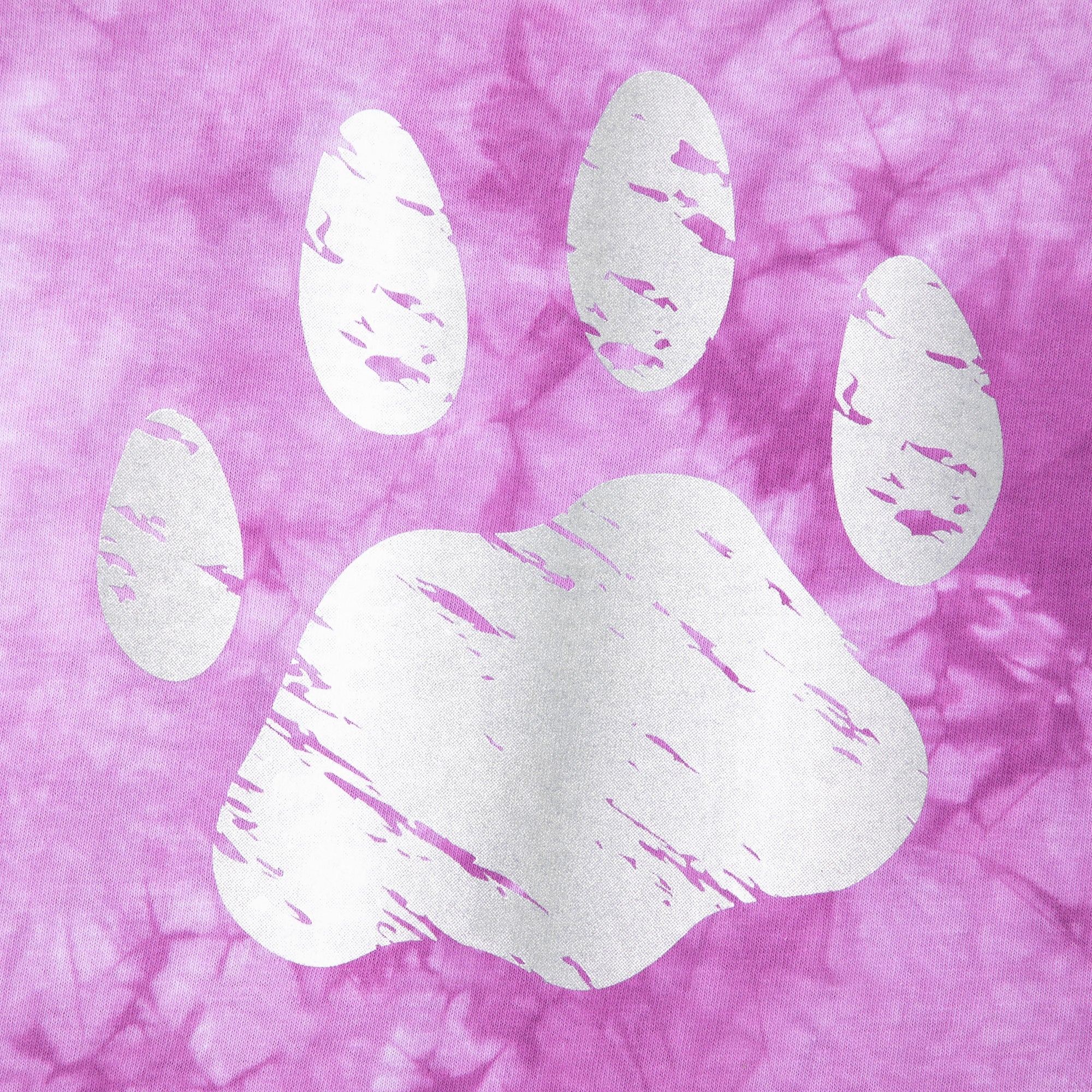 Paw Print Boysenberry Tie-Dye T-Shirt - Aaria Tees Aaria Tees