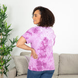 Paw Print Boysenberry Tie-Dye T-Shirt - Aaria Tees Aaria Tees