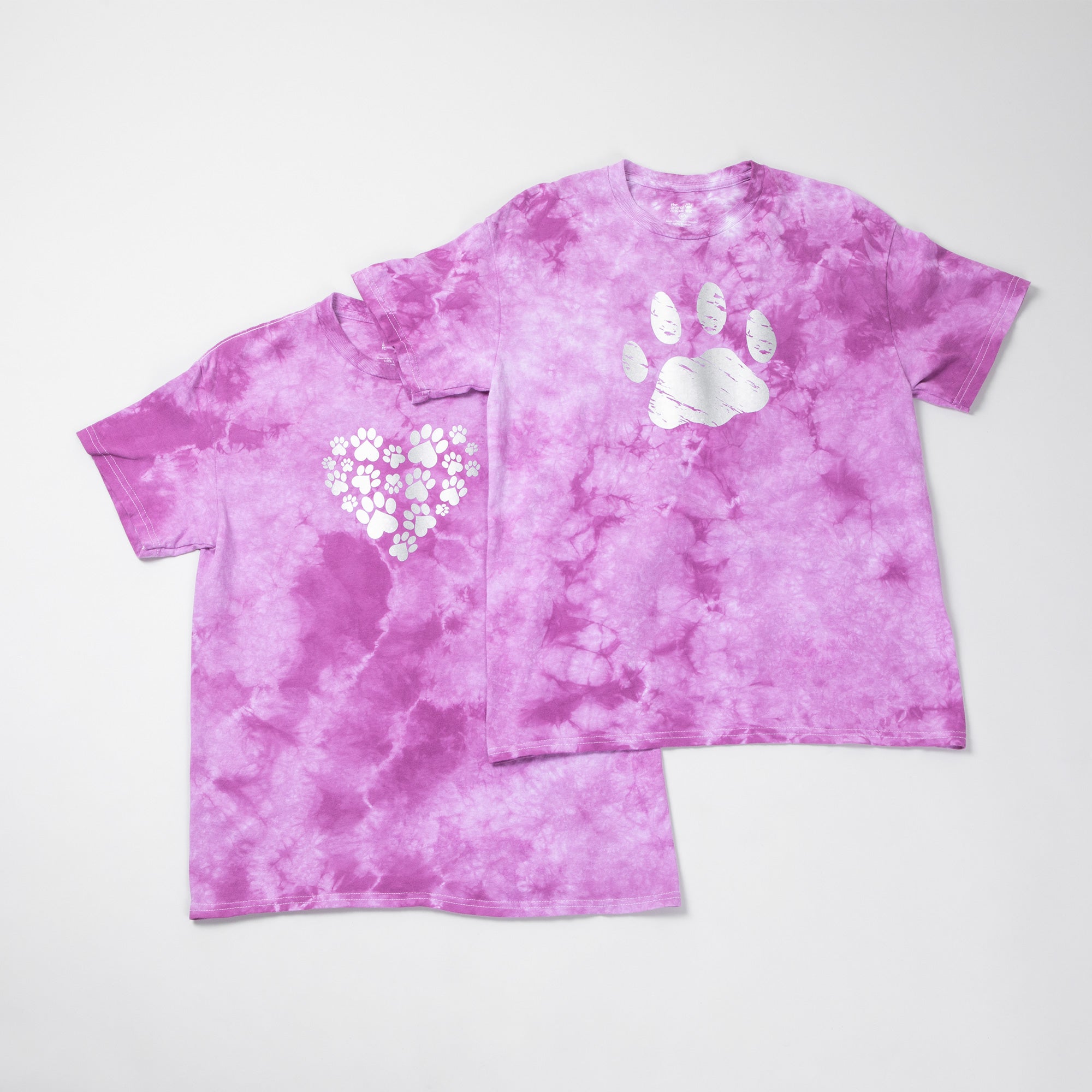 Paw Print Boysenberry Tie-Dye T-Shirt - Aaria Tees Aaria Tees