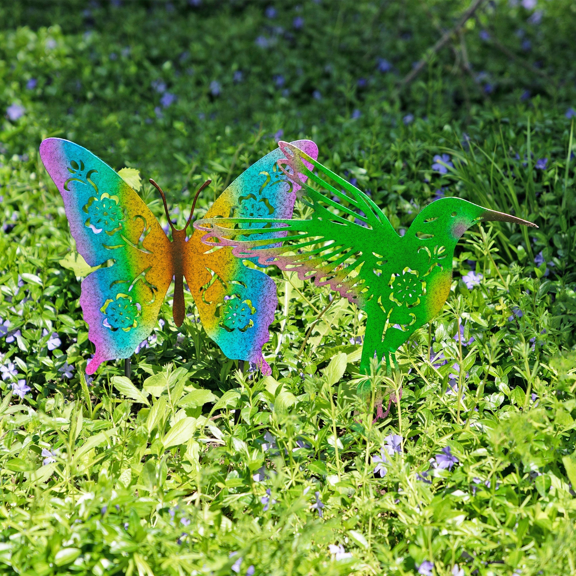 Fluttering Friends Silhouette Garden Stake - Aaria Tees Aaria Tees
