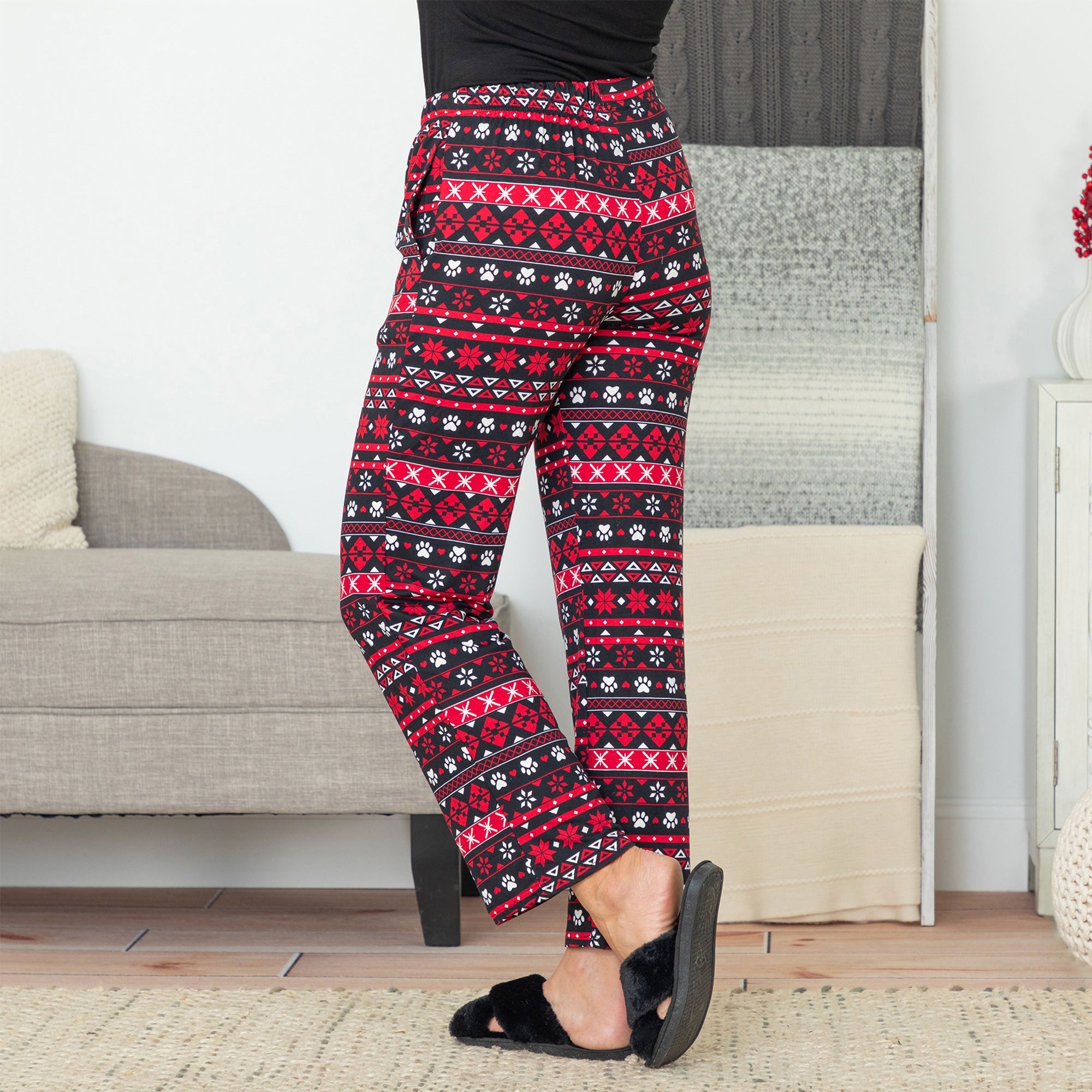 Soft Touch Traditional Nordic Paws Pajama Separates - Aaria Tees Aaria Tees
