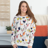 All Over Rooster Crewneck Sweatshirt - Aaria Tees Aaria Tees