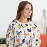 All Over Rooster Crewneck Sweatshirt - Aaria Tees Aaria Tees